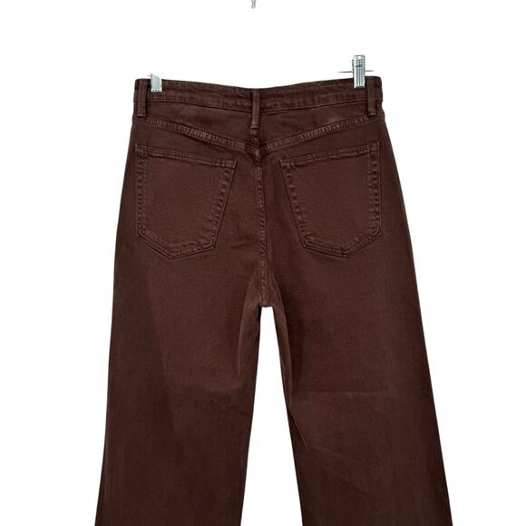 Just Black Denim Patch Pocket Wide Leg Jeans in Chocolate Brown Size 30 NWT - Picture 8 of 15